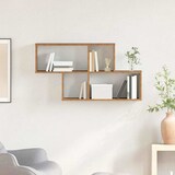 thumbnail of vidaXL Wandregal mit Regal Altholz 100 x 20 x 53 cm Holzwerkstoff