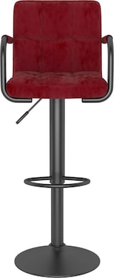 thumbnail of vidaXL Barhocker 2 Stk. Weinrot Samt