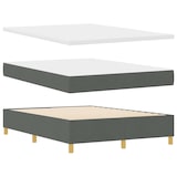 thumbnail of vidaXL Boxspringbett mit Kopfteil Dunkelgrau 200 x 160 cm Stoff