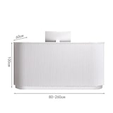 thumbnail of Empfangstresen mit Stauraum, vertikal gestreift, kleine Theke für Kosmetikstudios, Shops und Empfangshallen Weiß 140×60×100cm【B Tiaowen 140】