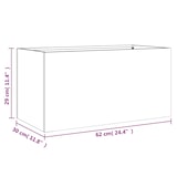 thumbnail of Helloshop26 - Jardinière bac lit surélevé plantes fleurs terrasse jardin olive 62 x 30 x 29 cm acier vert 02_0038705