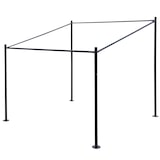 thumbnail of Structure de pergola HWC-A22, pergola annexe jardin pavillon terrasse armature, acier 3x3m