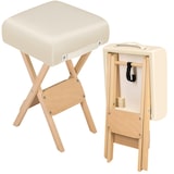 thumbnail of 3 Zonen Massageliege-Set mit 10cm Polsterung, Lagerungsrollen und Holzgestellbeige