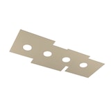 thumbnail of Toplight Plafoniera da soffitto rettangolare 4 luci Plate con attacco GX53, struttura colore sabbia, design moderno 86x37x3cm