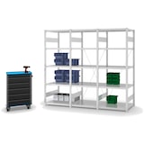 thumbnail of PROREGAL Fachbodenregal Stecksystem | Anbauregal | HxBxT 200x75x60cm | 5 Ebenen | Fachlast 240 kg | Einseitig nutzbar | Lichtgrau