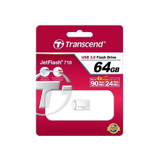 Transcend 64GB JetFlash 710 USB 3.1 Silber