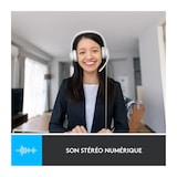 thumbnail of Logitech H390 Casque Filaire Stéréo Avec Microphone Antibruit, Usb-a - Blanc Cassé
