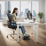 thumbnail of Relaxdays Fußstütze Schreibtisch, 3-fach höhenverstellbar, neigbar, Massagefunktion, ergonomische Fußablage, schwarz