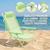 thumbnail of HEMAX, Spiaggina Mare Pieghevole Parigi Alluminio Giardino 53x62x77 cm - blu