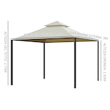 thumbnail of Outsunny Gazebo Tendone da Giardino, in Ferro, Tende Laterali, 3x3m