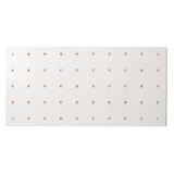 thumbnail of Wandpaneel HWC-P24, wanddecoratie wandplank pegboard, 4 niveaus ophanging 100x50cm FSC® ~ wit