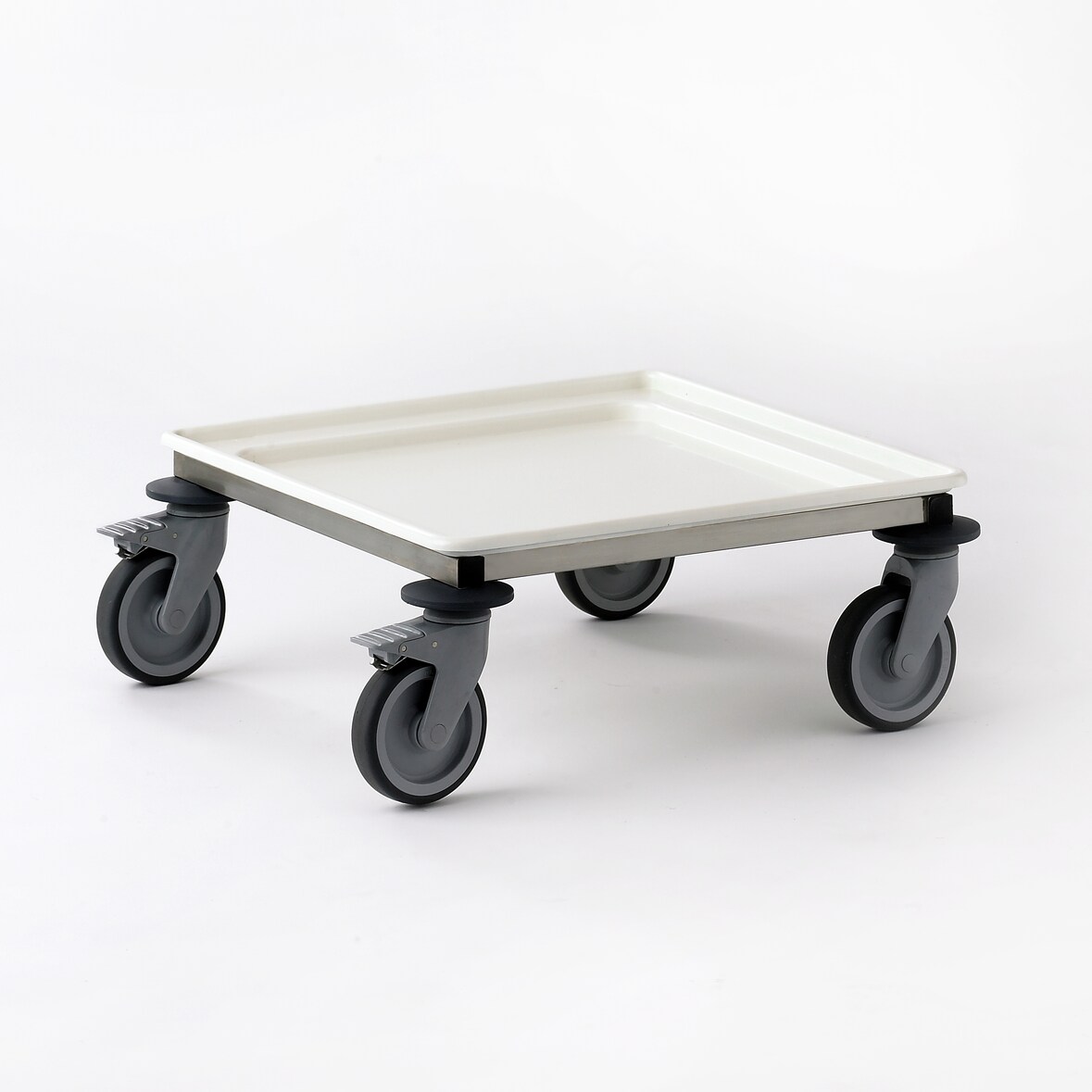 Tournus transportwagen/rolframe met ABS plaat voor manden 500x500mm voor serviesgoed + glazen