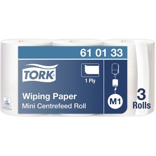 Tork Advanced Wischtücher M1 Zentralentnahme Weiß 1-lagig 610133 3 Rollen à 771 Blatt