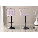 thumbnail of 2er Set Barhocker Feni Samt rosa