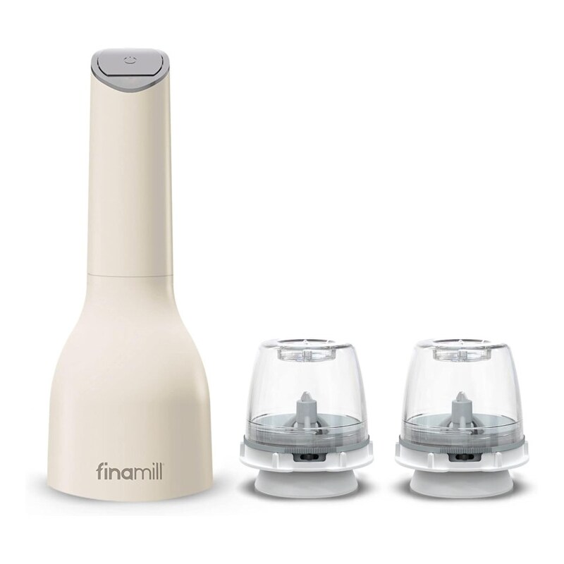 Finamill macina pepe- sale, a batteria crema con due finapod pro plus