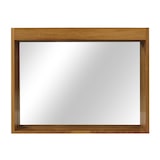 thumbnail of Espejo de pared de teca HWC-M75, espejo de baño, marco de madera, teca de calidad B (duramen, 20-30 años), 77x100cm