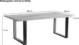 thumbnail of Baumkantentisch 200 x 100 cm Akazie massiv naturfarben schwarzem U-Gestell aus Metall + Holz BRISBANE