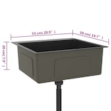 thumbnail of vidaXL Gootsteen handgemaakt roestvrij staal zwart