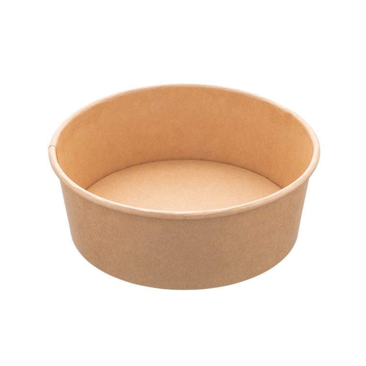 MONOUSO - Insalatiera di Cartone Kraft-Kraft 1.000ml Ø16,6cm (50 Pezzi)