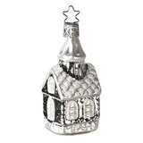 thumbnail of Christbaumschmuck Kapelle 9cm Glas Figur Mundgeblasen & Handbemalt Weihnachtsbaum Anhänger Weihnachten Christbaumanhänger Silber