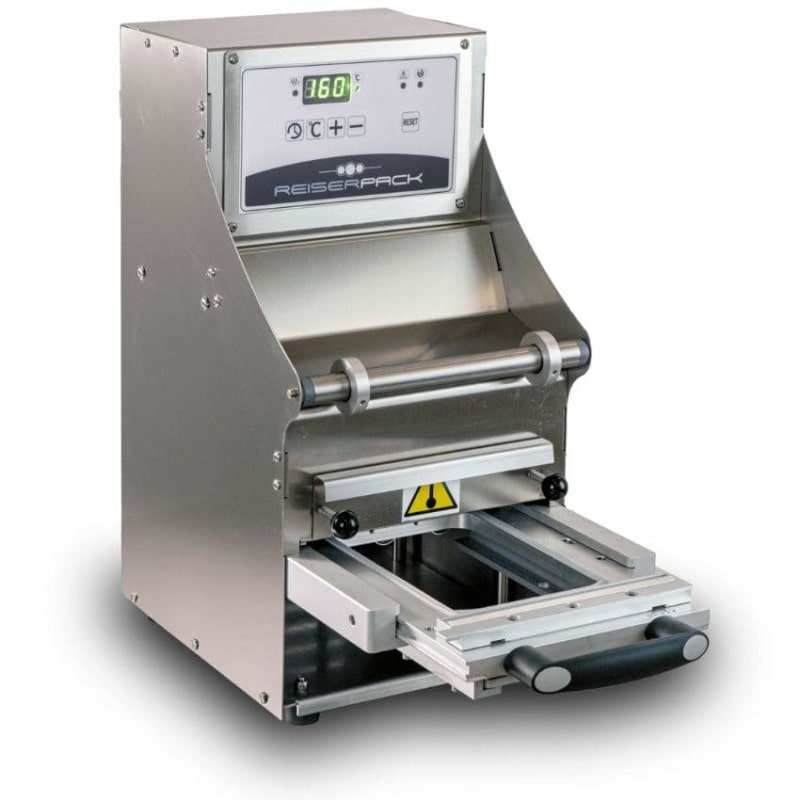 Termoselladora semi-automatica de barquetas RPS200 molde multiforme  192x136, 136x136, 136x96 mm.