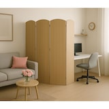 thumbnail of Biombo de bambú HWC-O30, biombo separador de ambientes, plegable 4 paneles 170x162cm