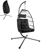 thumbnail of tectake Fauteuil suspendu Ariane avec structure et coussin 160kg - noir - 404981