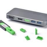 thumbnail of [SmartKeeper ESSENTIAL] 4 x Display Port Schlösser mit 1 x Micro Typ Schlüssel / Grün