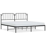 thumbnail of vidaXL Bedframe met hoofdbord metaal zwart 193x203 cm