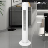 thumbnail of Clatronic TVL 3770 Oszillierender Turmventilator, 3 Geschwindigkeit, Standventilator Leise, Timer, Weiß, 35W