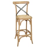 thumbnail of Bolero houten barkruk met gekruiste rugleuning naturel