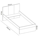 thumbnail of Dmora Letto per bambini Duranno, Struttura con secondo lettino estraibile, Letto singolo per cameretta, 196x97h79 cm, Bianco e Rovere