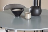 thumbnail of Plaza Essgruppe Tisch Ø100cm und 4 Velours Stühle mit Armlehnen grau.