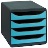 thumbnail of Exacompta 310782D 1x BIG-BOX ladenbox met 4 laden voor DIN A4+ documenten, Iderama, zwart-turkoois