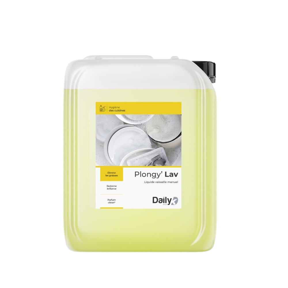 Liquide vaisselle manuel parfum citron PLONGY'LAV - Bidon 20L - Daily K