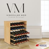 thumbnail of PROREGAL Modulares Weinregal VINCELLAR MOD | HxBxT 60x60x30cm | Auszug Modul für 30 Flaschen | mit ausziehbaren Ebenen | Massives Kiefernholz | Natur