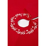 thumbnail of Kerstboomrok / Kerstboomkleed -  105 x 105 cm  - Linnen - Rood, Wit