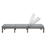 thumbnail of Set van 2 SVITA PEACH Tuinligstoel met gestoffeerd kussen Inklapbaar polyrattan grijs