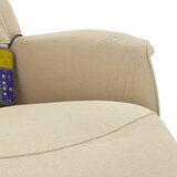 thumbnail of vidaXL Massagesessel mit Fußteil Creme Stoff