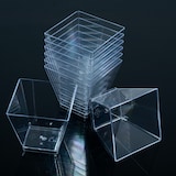 thumbnail of Verrines mini cube réutilisables transparentes 6 cL par 20