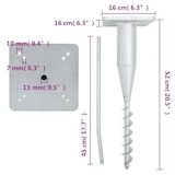 thumbnail of vidaXL Bodenhülse für Sonnenschirm mit Stange 16x16x52 cm Stahl