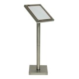thumbnail of Securit® Präsentationshalter Speisekarte A4 "Glass Star" – Walnuss – Holzplatte mit Glasplatte und Edelstahlecken – 1 Seite