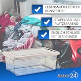thumbnail of Aufbewahrungsbox mit Deckel 5er Set 1,5 L Kunststoffbox Stapelbox Regalbox Lagerbox Transparent