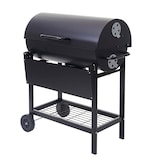 thumbnail of Barbecuetrolley HWC-F70, houtskool barbecue staander barbecue tuinbarbecue met dekselplateau, staal 103x93x70cm zwart