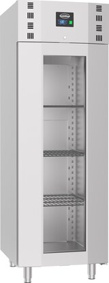 thumbnail of Tiefkühlschrank CAPYBARA | 1x abschließbare Glastür + LED | 700 Liter, HxBxT 205x70x81cm | -10/-22°C | Edelstahl | + CHEFGASTRO Geschirrtuch