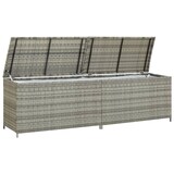 thumbnail of vidaXL Tuinbox 200x50x60 cm poly rattan grijs