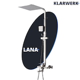 thumbnail of KLARWERK® LANA | Duscharmatur Set mit Regendusche & Handbrause Silber Edelstahl | Design Dusche Mischbatterie| Premium Duschsäule Duschsystem komplett