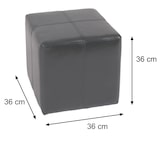 thumbnail of Sitzwürfel Hocker Sitzhocker Onex, Leder + Kunstleder, 36x36x36cm FSC®-zertifiziert ~ braun