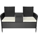 thumbnail of tectake Wicker tuinbank met tafel  Zwart/Beige