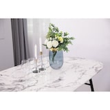 thumbnail of SIT Möbel Eettafel in marmerlook | 160 x 90 cm | Tafelblad glas wit | onderstel metaal zwart | B 160 x D 90 x H 77 cm | 19000-22 | Serie TISCH